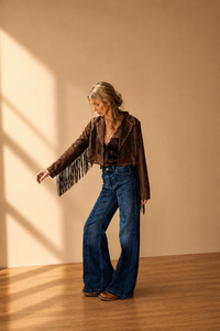 Chocolate Fringe Stud Jacket