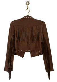 Chocolate Fringe Stud Jacket