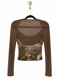 Sequin Croc Two-Piece Set