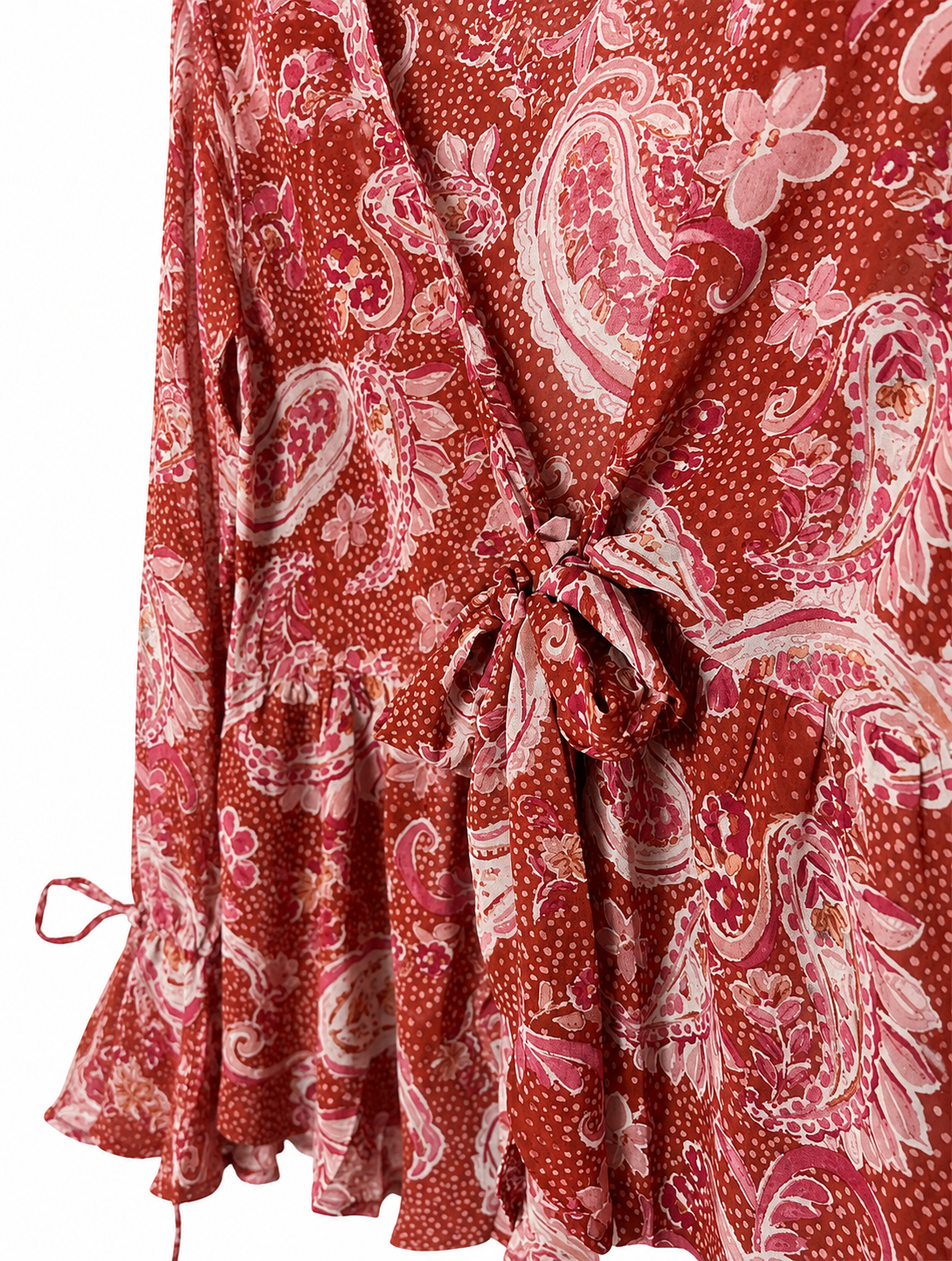 Rose Paisley Boho Kimono Top