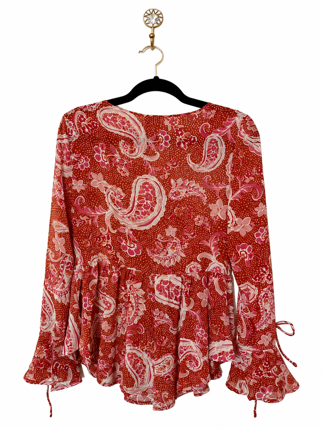 Rose Paisley Boho Kimono Top