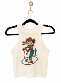 Cowgirl Betty Graphic Crop Tank