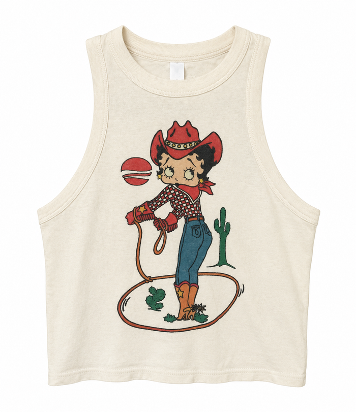 Cowgirl Betty Graphic Crop Tank