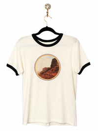 Vintage Desert Graphic Tee (Cream Ringer) — Unisex fit