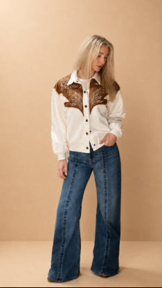 Eco Fabric High Rise Relaxed Flare Jeans