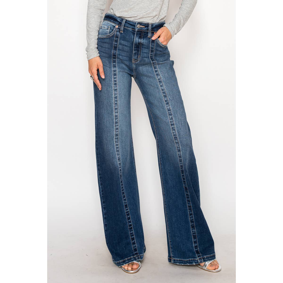 Eco Fabric High Rise Relaxed Flare Jeans