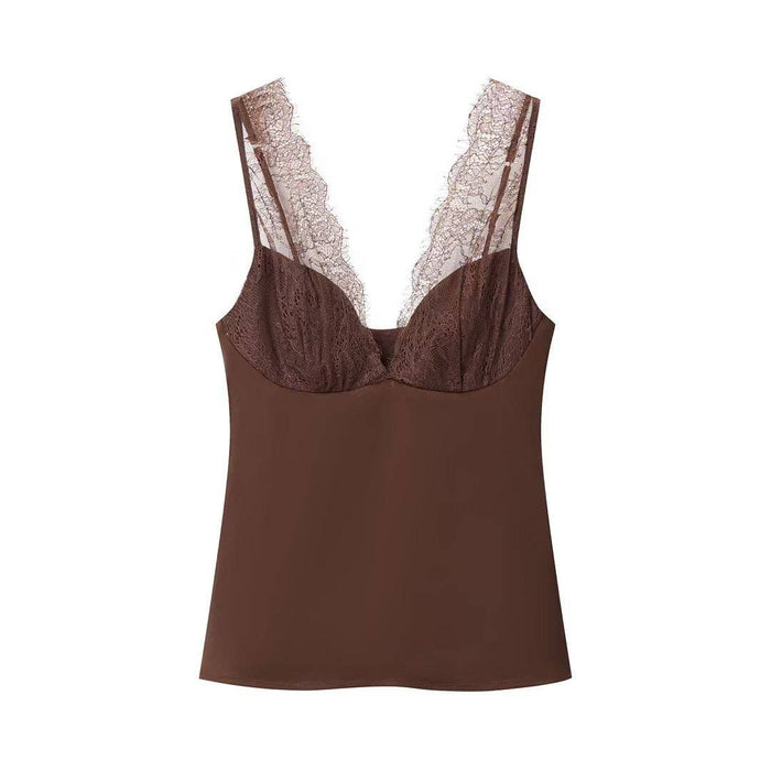 Lace Trim Satin Camisole