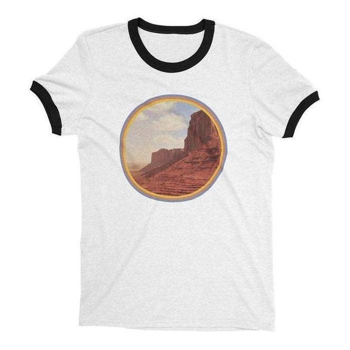 Vintage Desert Graphic Tee (White Ringer) — Women's Close Fit